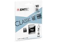 MicroSDHC 16GB EMTEC + Adapter CL10 CLASSIC