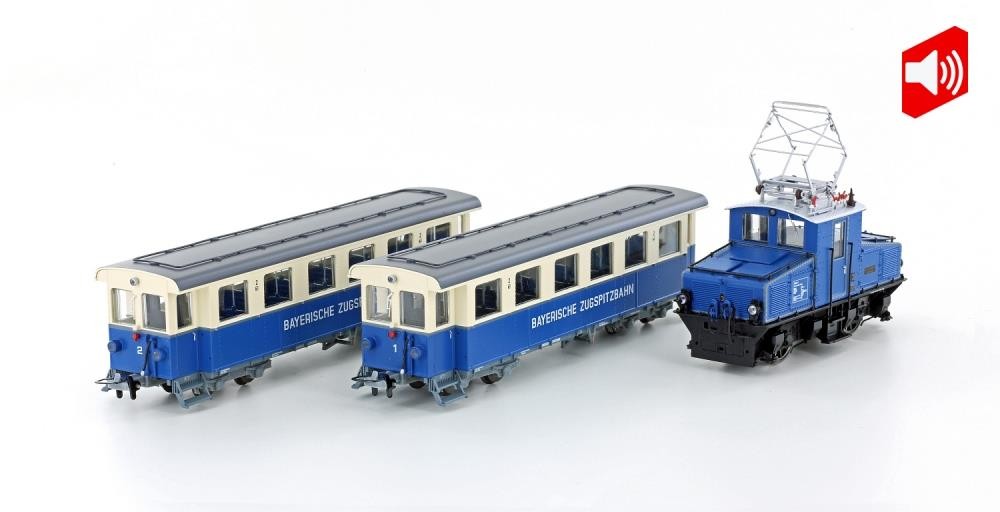 Hobbytrain H43104S Zugspitzbahn Tal-Lok mit 2 Personenwagen, Ep.V, H0   Sound
