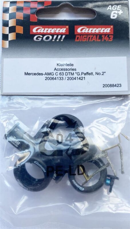 Carrera GO!!! / Digital 143 Kleinteile für Mercedes-AMG C 63 DTM "G. Paffett, No.2"  20064133, 20041421