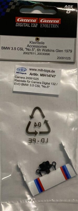 Kleinteile für Carrera Digital 132 / EVO BMW 3.5 CSL "No.5"