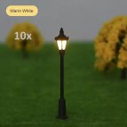 H0 LED-Parkleuchte 70mm, LED warmwei&szlig;, 10 St&uuml;ck, 12-16V