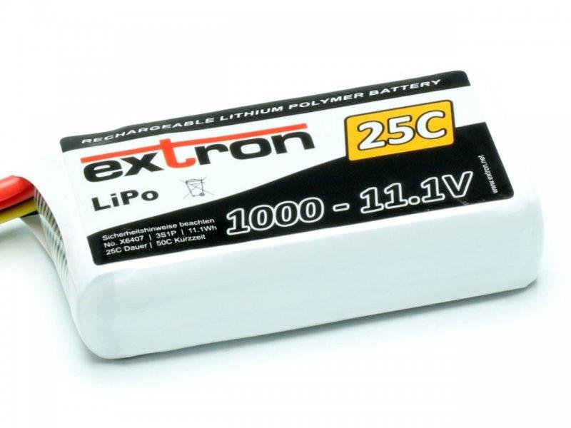 LiPo Akku Extron X2 1000mAh 3S - 11,1V 25C  XT60