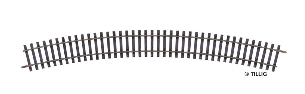 Tillig H0 Elite 85145 Gebogenes Gleis R543/30°, 6 Stück