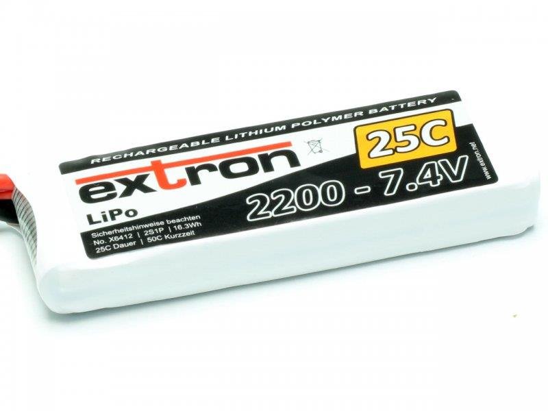 LiPo Akku Extron X2 2200 2S - 7,4V 25C XT60