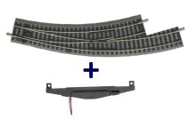 Piko 55422 H0 A-Gleis Bogenweiche links BWL mit Bettung,...