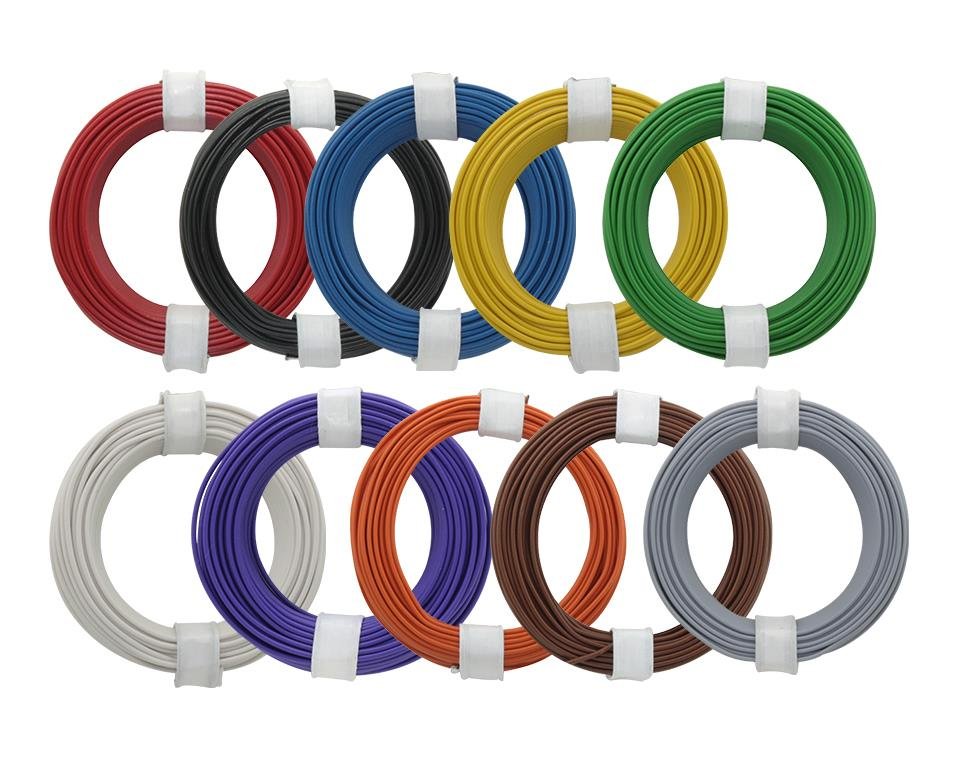 Kupferlitzen-Set (0,14 mm²) 10 x 10 m - 10 farbig