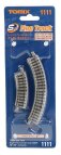 TOMIX 971111, 4 Gleise, gebogen, Mini Curved, in Schotterbettung, r 103 mm, Holzschwellen