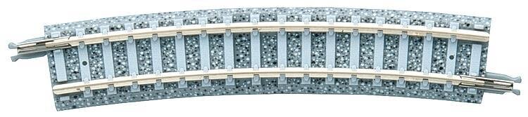 TOMIX 971864, 4 Gleise, gebogen 15° R 354 mm, in Schotterbettung, Betonschwellen
