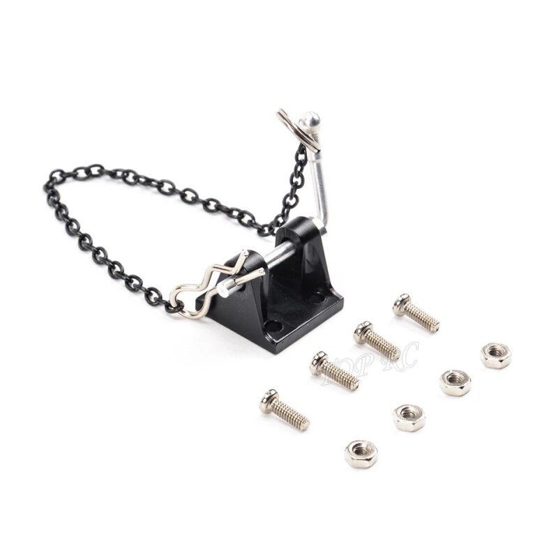 Anhängerkupplung Haken, schwarz mit Kette, 1:10