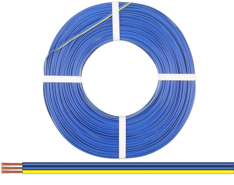 Drillingslitze 0,14 mm² / 25 m blau-blau-gelb für Märklin