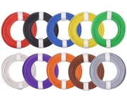Kupferlitzen-Set (0,25 mm²) 10 x 10 m - 10 farbig