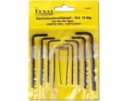 Sechskantschlüssel Set 10-tlg. in Zollgrößen