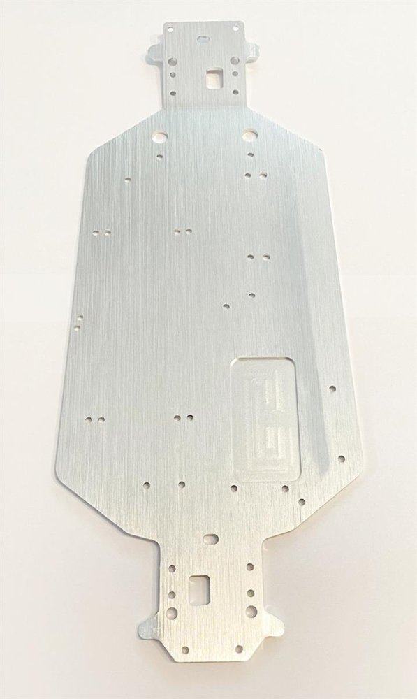 Alu Chassisplatte Bodenplatte ersetzt HSP 03601 / 04001 silber