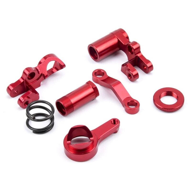 Tuning Lenkungsset / Servosaver Alu für Traxxas rot, wie 6854x
