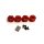 Radmitnehmer Aluminium, 12mm, rot, 4 Stück mit Pins, schraubbar, 1 mm offset