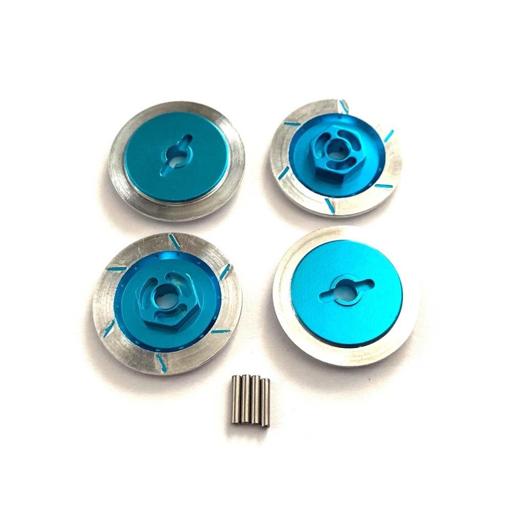 Alu Bremsscheiben 1:10 4 Stk. blau mit Pins, 32 mm