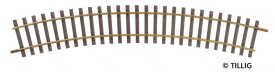 Tillig H0 Elite 85140 Gebogenes Gleis R366/30°, 6...