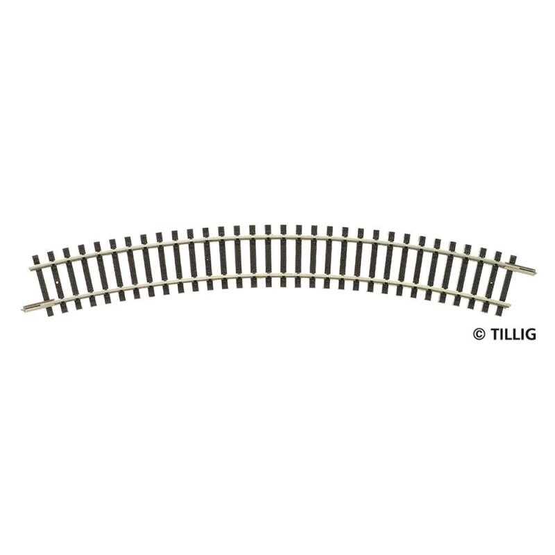Tillig 83106 TT Gebogenes Gleis R 21 R 353 mm 30°, 12 Stück
