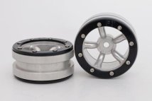 Beadlock Wheels PT-Safari Silber/Schwarz 1.9 (2 St.) 12...