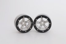 Beadlock Wheels PT-Safari Silber/Schwarz 1.9 (2 St.) 12...