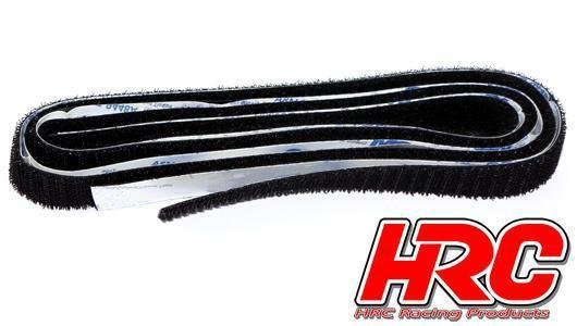 HRC Klettband - selbstklebend - 20x1000mm - schwarz