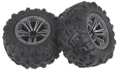 Absima AB30-ZJ02 - Kompletträder (2)  für First Step Autos 1:16