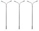Faller 180101 H0 LED-Straßenbeleuchtungen, Peitschenleuchten, 2-flammig, 3 Stück