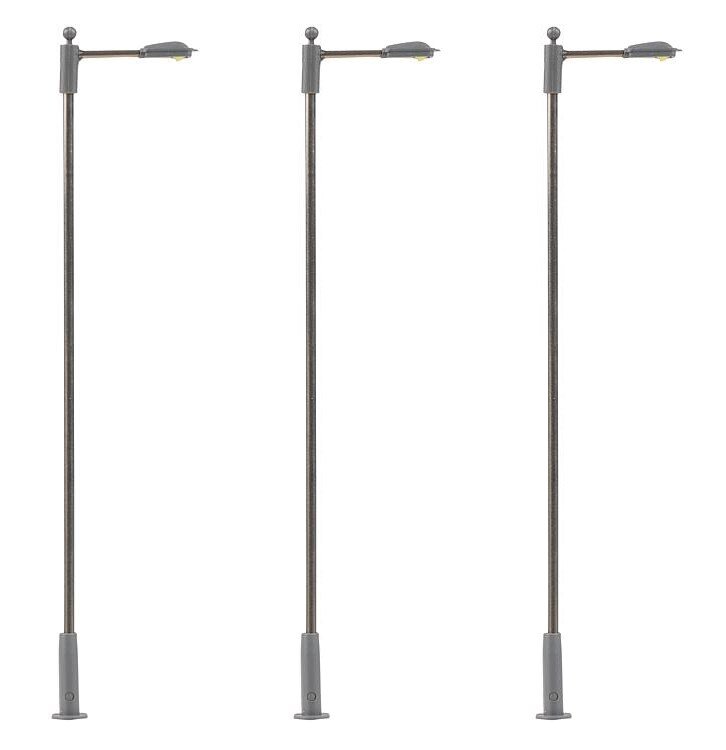 Faller 180102 H0 LED-Straßenbeleuchtungen, Ansatzleuchte, 3 Stück