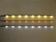 15 Stück LED Waggonbeleuchtung 230mm warmweiß H0 N TT