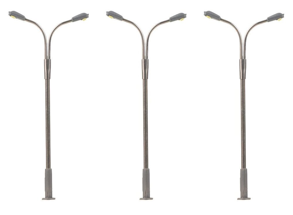 Faller 272121 N LED-Peitschenlampe, 2-flammig, 3 Stück