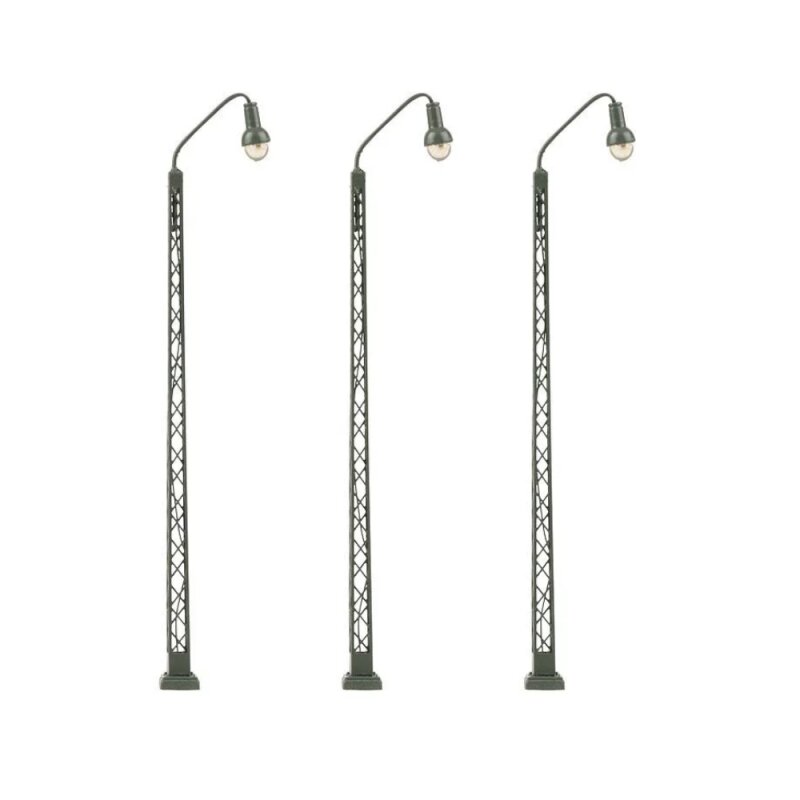 Faller 272124 N LED Gittermast Bahnhofslampe, 3 Stück