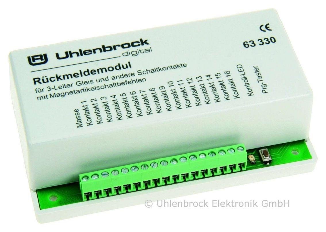 Uhlenbrock 63330 LocoNet Rückmeldemodul 3-Leiter Gleis AC