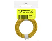 Kupferschaltdraht 0,5 mm, 10m, gelb