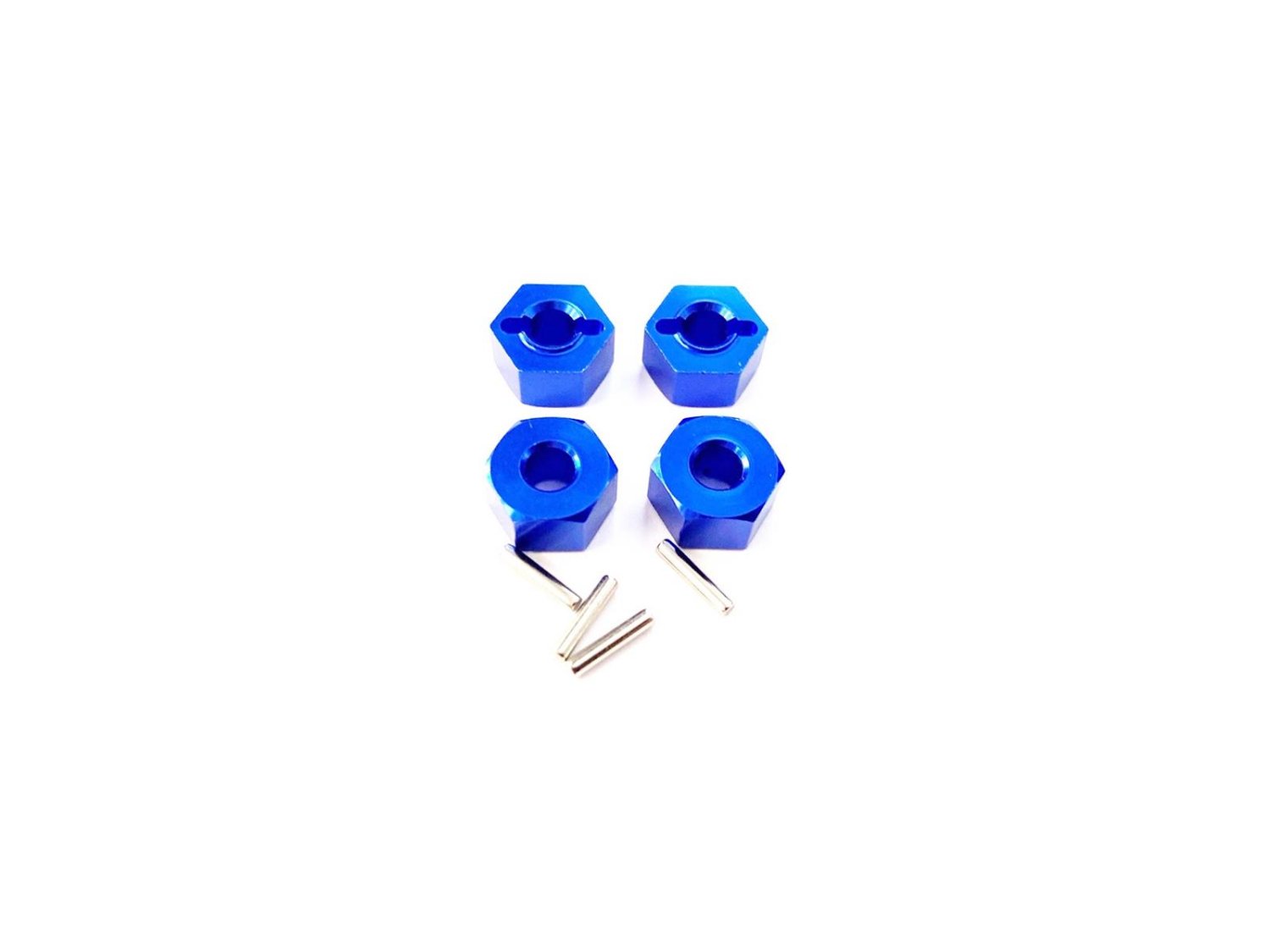 Radmitnehmer Aluminium, 12mm blau, 4 St. mit Pins, 2mm offset