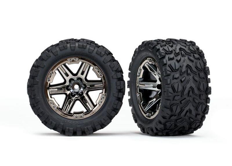 Traxxas 6773X Talon Räder 2.8 RXT schwarz chrome...
