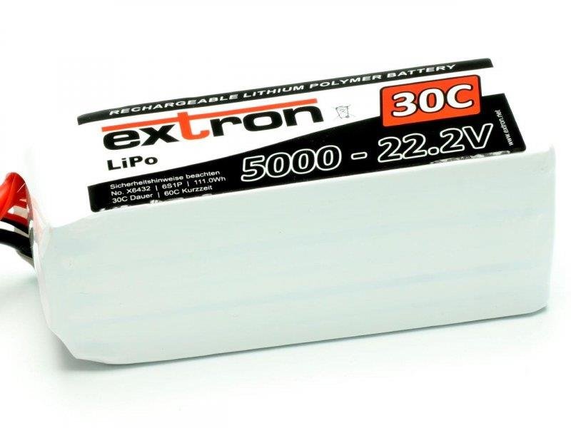 LiPo Akku Extron X2 5000 - 6S (30C | 60C) XT90