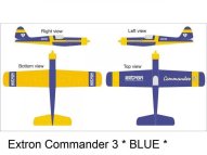 Extron Commander 3 ARF Combo Set (blau) / 1550mm