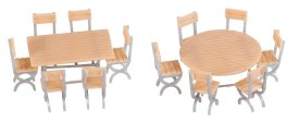 Faller 180957 2 Tische und 12 Stühle Spur H0