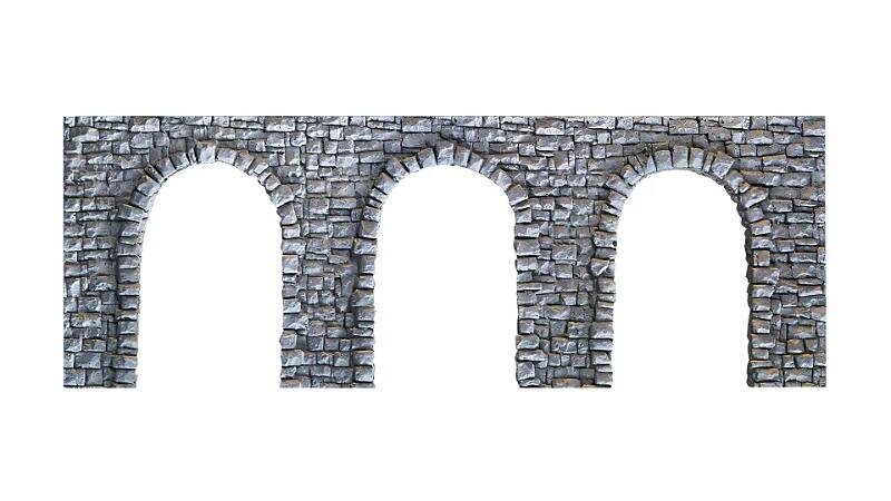 Noch 58260 HO Arkadenmauer, offen, 27x10cm