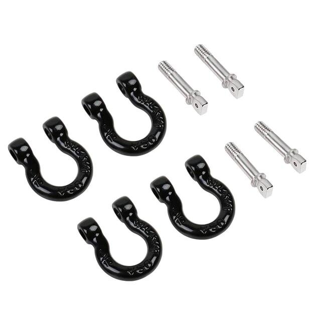 Injora Schleppösen Schäkel schwarz 4 Stück, 1:10