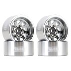 Injora Beadlock Felgen silber 1.0" negativ Offset 3.78mm 1:18 / 1:24