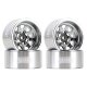 Injora Beadlock Felgen silber 1.0" negativ Offset 3.78mm 1:18 / 1:24
