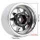 Injora Beadlock Felgen silber 1.0" negativ Offset 3.78mm 1:18 / 1:24