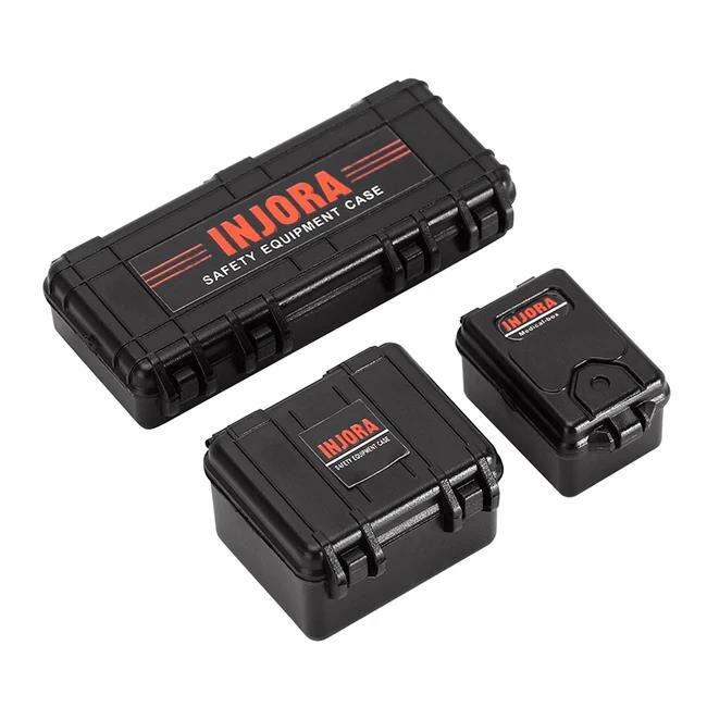 Injora Transportboxen, 3 Stück, schwarz, Crawler 1:18 / 1:24