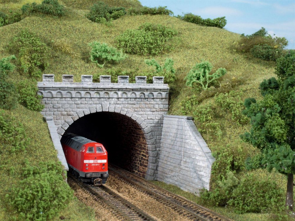 Auhagen TT 2 Tunnelportale 2-gleisig 13277
