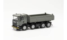 Herpa 315647 H0 Scania CG 17 4-achs Baukipper, grau / gelb