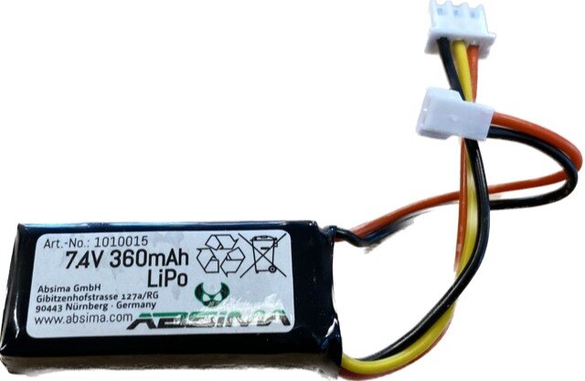 LiPo 2S/7.4V 360mAh für Absima Micro Crawler 1:24