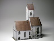 Martinskirche Rosenfeld - Isingen Papiermodell 1:135