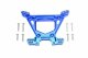 GPM Aluminium Dämpferbrücke hinten blau GPM TRX Rustler, Hoss 4x4