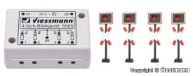 N Andreaskreuze, 4 Stück mit Blinkelektronik...
